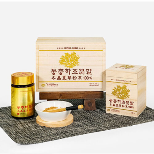 Bột Đông Trùng Hạ Thảo 90g x 2 Lọ - Korean Cordyceps Militaris Powder Gold