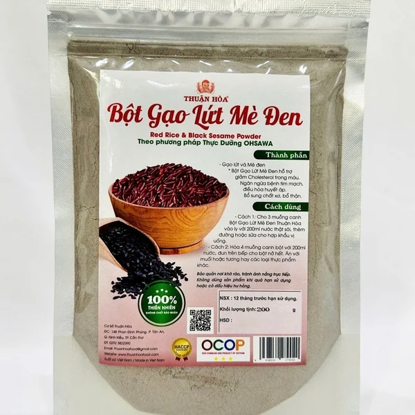Bột gạo lứt mè đen Thuận Hòa 200g
