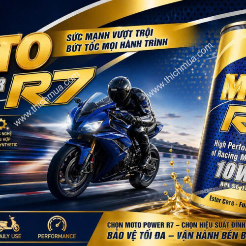 Dầu nhớt MOTO R7 10W40 SL 0.8L