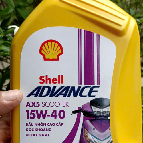 Nhớt Shell Advance AX5 Scooter 15W40 0,8L dành cho xe ga