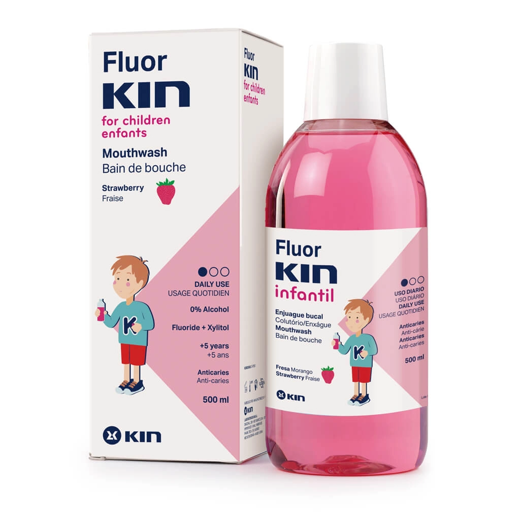 Nước Súc Miệng FLUOR KIN CHILDREN INFANTIL Ngừa Sâu Răng Trẻ Em Trên 5 Tuổi 500ml